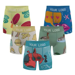 Customized printed cotton boys' underwear for children made in China
