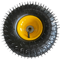 NSPM7004 Pneus pour outils de jardinage 4.10/3.50-4 Chariots pneumatiques de 10 pouces Pneus gonflables en caoutchouc Roues de chariot à main remplies d'air pour camion