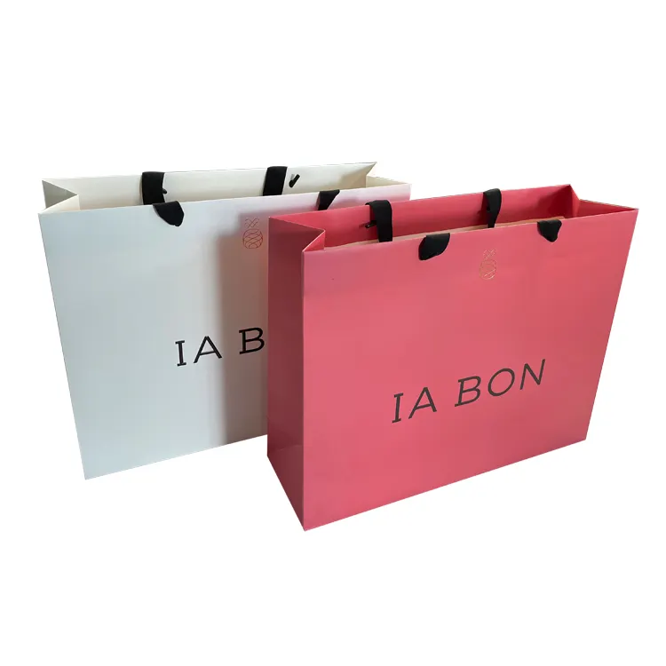 wholesale cheap price luxury famous brand gift custom with your own logo printed shopping paper bags
