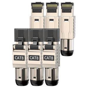 Câble Cat7 blindé haute vitesse en alliage de zinc sans outil Cat8 180 °   <span class=keywords><strong>Prise</strong></span> Keystone <span class=keywords><strong>RJ45</strong></span> pour plaque <span class=keywords><strong>murale</strong></span> réseau - Product Image 3