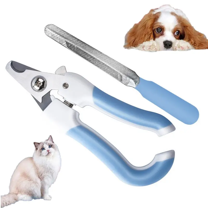 Wholesale Professional Pet Products Dog Cat Nail Care Manicure Pet Nail Clipper Stainless Steel File Sets for Cleaning