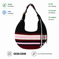 Bolsos de Mano Elegantes y Ligeros para Mujer, Bolso Tipo Hobo Lavable, Cartera Tejida para el Verano, Estilo Sailor Moon