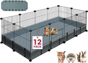 Motif solide métal petit animal clôture Cage parc pour chat chien Hamster écureuil lapin bouton fermeture assemblage gratuit - Product Image 3