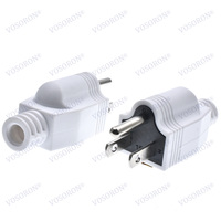 Adaptateur de prise électrique mâle Nema 5-15P 125V 15A à 3 broches américaines, en ABS, réutilisable, pour rallonge