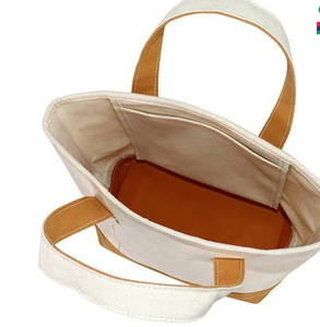 Borsa tote in tela di cotone con logo stampato personalizzato extra pesante - Product Image 5