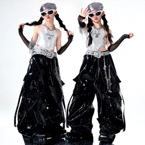 Tenue de danse <span class=keywords><strong>jazz</strong></span> pour filles, vêtements de performance tendance et élégants, looks de défilé pour jeunes filles, style hip-hop streetwear - Product Image 2