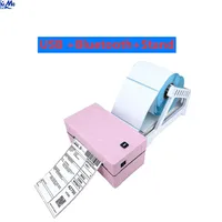 Printer Label Perekat Sendiri 4*6 Inch 110mm Warna Pink untuk Label Gulungan, USB/Nirkabel, Baterai Isi Ulang, Tersedia