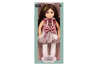 18 pulgadas sensación de piel moda americana belleza niña muñeca juguetes suave vinilo simulación bebé vestido tela para niños