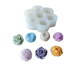 Khuôn silicon hoa mẫu đơn ba chiều làm nến thơm, hoa trang trí xe hơi, thạch cao, bánh, xà phòng, khuôn nhựa, đóng gói túi - Product Image 2