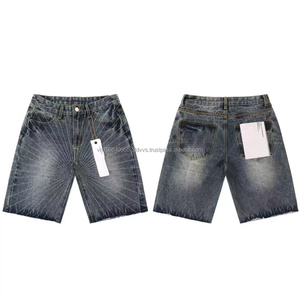 Shorts d'été déchirés et amples de haute qualité pour hommes, style streetwear hip-hop avec diamants - Product Image 4