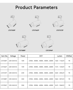 ระบบไฟติดตาม220V 3เฟส12W แบบแยกส่วนออกแบบให้เลือกได้ - Product Image 4