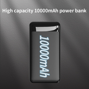 พาวเวอร์แบงค์โลโก้สั่งทำได้ ช่องเสียบ USB คู่ พร้อมพอร์ต Type-C และ USB สำหรับชาร์จแบตเตอรี่ลิเธียมโพลิเมอร์ 8000/10000mAh พร้อมไฟ LED แสดงสถานะสำหรับโทรศัพท์ - Product Image 1