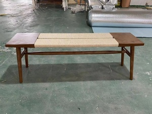 Mueble de madera maciza para exteriores, silla larga de estilo nórdico y contemporáneo, mueble de descanso Natural, para Parque, gimnasio y jardín - Product Image 3