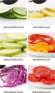 Cortador de Verduras Ajustable, Utensilio de Cocina, Cortador de Patatas, Tomates, Zanahorias, Frutas, Cebollas, de Acero Inoxidable, Sostenible - Product Image 3