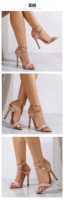 Sandales à talon épais et bout ouvert avec bride cheville, design boucle, pour femme, été, soirée, chaussures habillées, nouvelle collection 2026, prix abordable, vente chaude