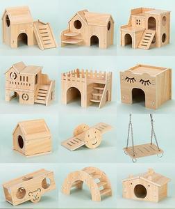 Maison pour hamster haut de gamme <span class=keywords><strong>en</strong></span> <span class=keywords><strong>bois</strong></span> massif, double étage, grand espace, <span class=keywords><strong>cabane</strong></span> pour hamster, villa, accessoire - Product Image 2