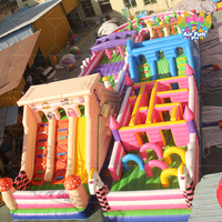 Vente chaude grande maison de rebond gonflable pour adultes défi extérieur parcours d'obstacles aire de jeux pour le plaisir et la forme physique