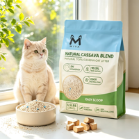 Litière pour chat en tofu et manioc, agglomération rapide 3-5s, faible poussière, contrôle des odeurs, à base végétale, biodégradable, OEM ODM, vente en gros