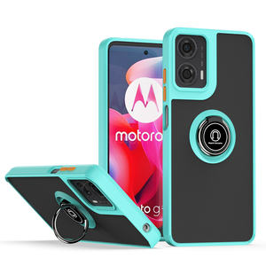 Mate esmerilado con funda de teléfono con soporte de anillo giratorio <span class=keywords><strong>360</strong></span> para fundas móviles Motorola MOTO G24 - Product Image 1