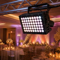 Projecteur de scène LED RVB/RVBW DMX 512 carré plat de luxe, coloré, filaire, IP67, 500W/600W SMD 5050 pour église