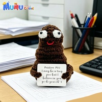 Muñeco de Crochet Divertido de Popó para Apoyo Emocional, Hecho a Mano, Compañero de Escritorio, Regalo Humorístico para Aliviar el Estrés, Decoración de Oficina