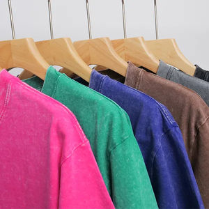T-shirt personnalisé T-shirt délavé impression personnalisée broderie lavage à l'acide vintage t-shirt surdimensionné t-shirt coton t-shirt hommes t-shirts - Product Image 3