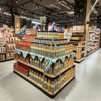 Étagères promotionnelles double face, présentoirs personnalisés, étagères de vente au détail en carton, présentoirs gondoles