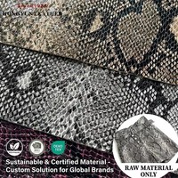 Tissu de luxe en similicuir de serpent exotique, durable et de créateur, pour vêtements et sacs de haute couture - Usine OEM/ODM