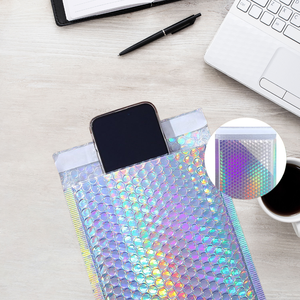 custom logo full printing bubble shipping bag black metallic bubble padded envelope bubble mailer for <b>packaging</b> - Product Image 1