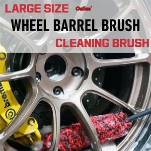 LQ260905 oesee Professional 4 Pack Long Handle <b>Wheel</b> <b>Brush</b> Kit for <b>Cleaning</b> Tire- 2X Soft , Bendable Durable Rim Cleaner Set - Product Image 2