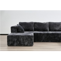 Neues Modisches Graues Komprimiertes Schlafsofa-Set 5-6-Sitzer Komfortables Gepolstertes Chesterfield für Apartment Hotel Villa Wohnzimmer