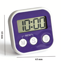 Timer Dapur Digital Mini Warna-warni dengan Magnet Kuat dan Lubang Gantung, Tombol Start Stop, Penghitung Mundur Elektronik, Penghitung Naik, Kubus Fokus Belajar