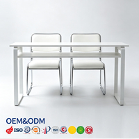 Ensemble de bureau et de chaise double réglable pour étudiants, design moderne en métal, pour salle de classe primaire et bureau à domicile, mobilier scolaire