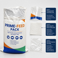 Sac d'alimentation pour animaux en polypropylène laminé de 40 kg avec doublure intérieure en PE pour l'emballage des exploitations agropastorales