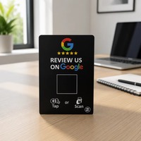 Support NFC en acrylique personnalisé en forme de L pour enseigne, 13,56 MHz, étanche, en PVC, compatible Google/TikTok/Instagram/Facebook