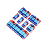 Module de relais 1/2/4/8 voies 5V12V24V avec support d'isolation optocoupleur pour carte d'extension à déclenchement plat haute et basse tension