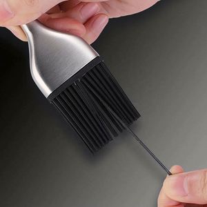 Pinceau à badigeonner en acier inoxydable à long manche avec têtes en silicone pour pâtisserie, barbecue et cuisson - Personnalisable avec logo - Compatible lave-vaisselle - Product Image 5