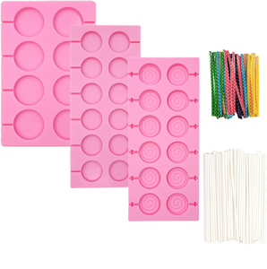 Moldes de silicona ecológicos para piruletas, forma redonda en espiral, molde para caramelos duros, herramienta para hornear galletas de chocolate - Product Image 1