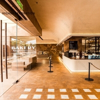 Comptoir de présentation de boulangerie moderne, vitrine à pain en verre, mobilier de boulangerie sur mesure, luxueux et durable
