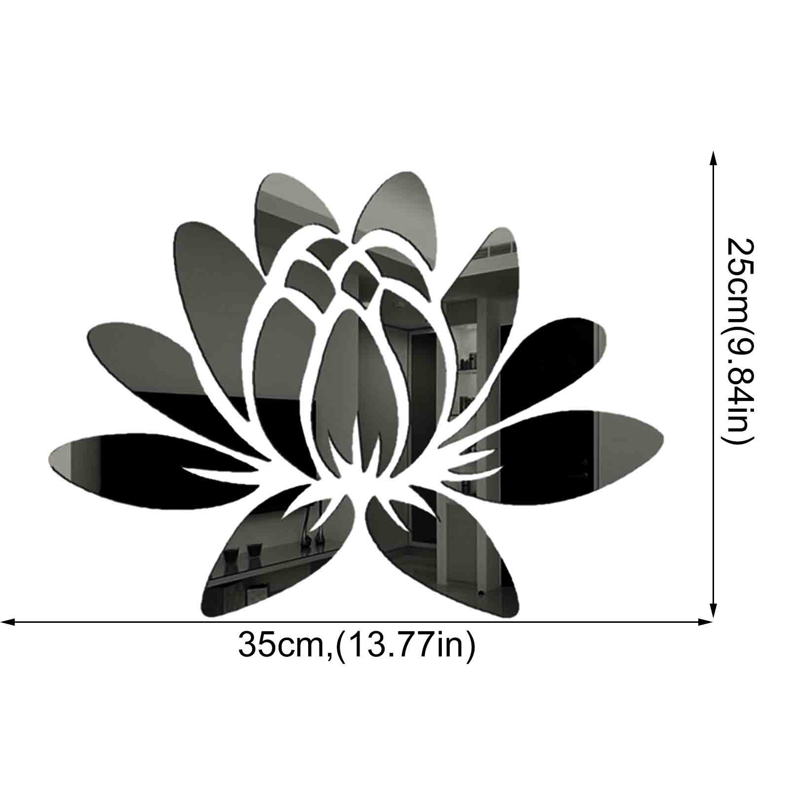 Autocollant Mural Lotus Et Feuilles - Déco Murale Aquarelle Pour Chambre, Salon, Salle De Bain - 84 X 30 Cm