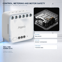 Módulo de Relé Dual Inteligente T2, Compatible con Apple HomeKit, Zigbee 3.0, Contacto Seco/Húmedo, 2 Canales, Medidor de Energía AC, Interruptor de Bloqueo de Motor