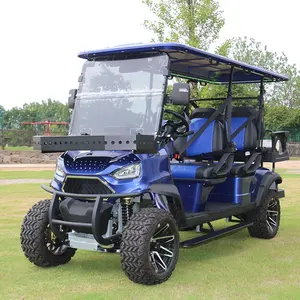 नया मॉडल शक्तिशाली 48v डीसी सिस्टम लिथियम बैटरी 6 सीट लो स्पीड वाहन गोल्फ कार्ट