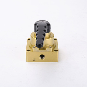 Vanne pneumatique à commande manuelle à économie d'énergie HV-200/300/400, étanche pour les fluides gazeux, commande directionnelle manuelle par levier - Product Image 2