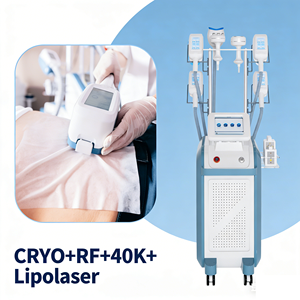 Système amincissant tout-en-un 16 poignées Cryolipolyse <span class=keywords><strong>Cavitation</strong></span> 40K Lipolaser RF <span class=keywords><strong>Appareil</strong></span> de remodelage corporel et d'élimination des graisses - Product Image 1