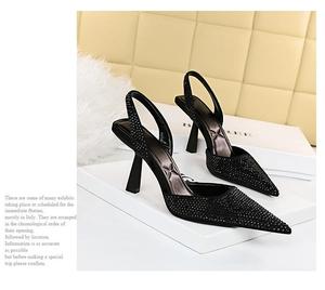 Sandalias de Lujo Brillantes 35-43, Zapatos Medios de Tacón Alto para Mujer H83 - Product Image 2