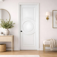 Pintu Interior MDF Berlapis Putih dengan Inlay untuk Kamar Tidur, Ruang Tamu, Kantor, Vila, Apartemen, Hotel, dan Penggunaan Komersial