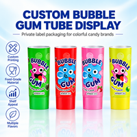 Tube d'emballage personnalisé pour chewing-gum, cylindre en aluminium et plastique avec bouchon à vis, impression UV, diamètre 12,7-35 mm