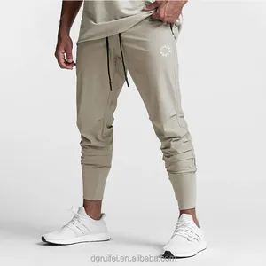 custom logo high quality men slim fit workout activewear straight leg elastic sweatpants skinny fitness gym joggers with cuffs