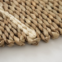 Napperon antidérapant tressé en forme de feuille de balle de maïs naturel pour tables à manger, décor artistique, décor de table, style de dîner