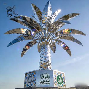 Sculpture de palmier en acier inoxydable de grande taille au design moderne pour l'Exposition mondiale d'Arabie Saoudite 2030, décoration urbaine extérieure BLVE - Product Image 1